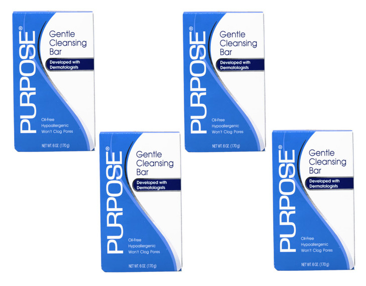 Purpose Gentle Cleansing Bar Oil Free 6 oz Pack of 4