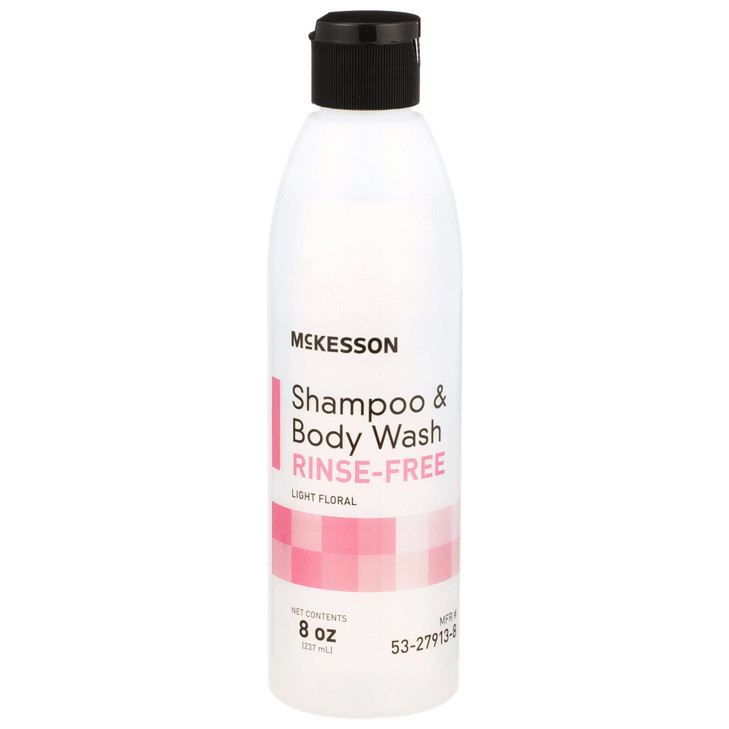 McKesson Shampoo and Body Wash RinseFree Light Floral 8 oz 1 Count