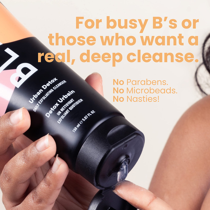 BLAQ Urban Daily Exfoliating Cleanser Activated Charcoal Face Wash with Aloe and Salicylic Acid for Blemishes Blackheads