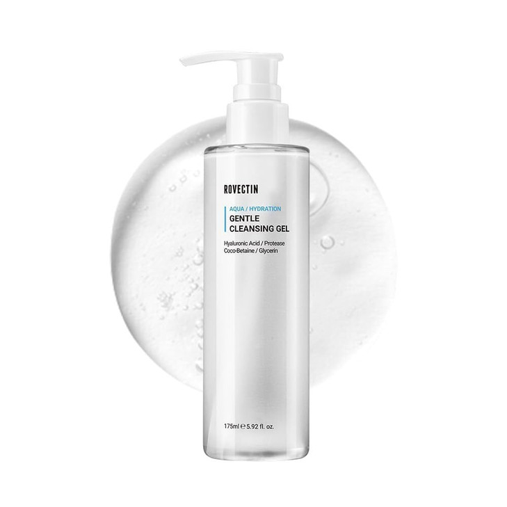 ROVECTIN Aqua Cleansing Gel Conditioning Cleanser Hydrating pH Balanced Facial Wash for Sensitive Dry Skin No Stripping