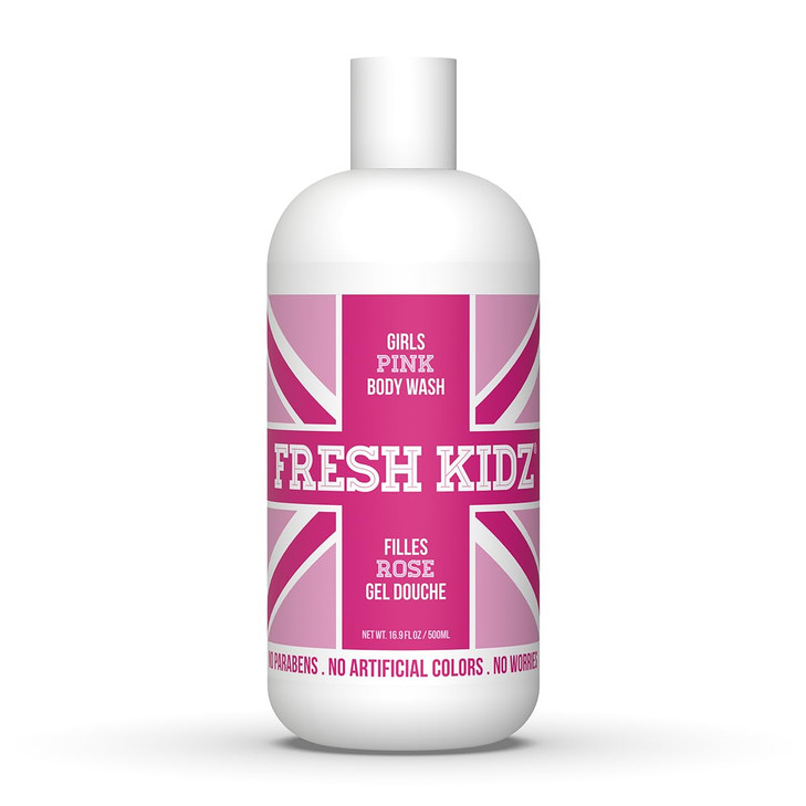 Fresh Kidz Body Wash for Kids and Teens Gentle Bath and Shower Cleanser for All Skin Types Girls Pink 169 FlOz
