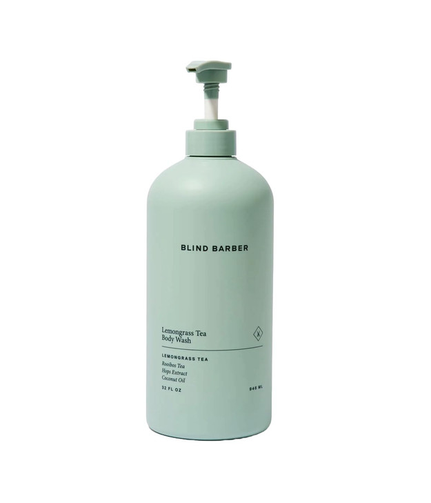 Blind Barber Lemongrass Tea Shower Gel for Men A Daily Sulfate Free Body Wash for Clean Hydrated Skin Refreshing Formula