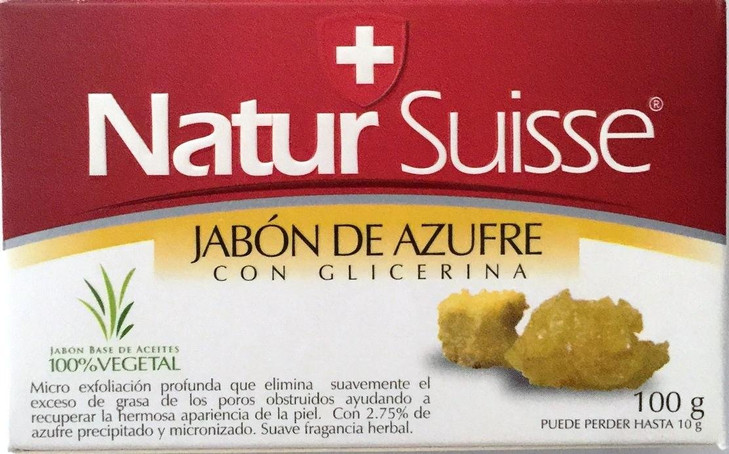 Natur Suisse Jabon De Azufre Sulfur Soap 35 oz With Glycerin 2PACK