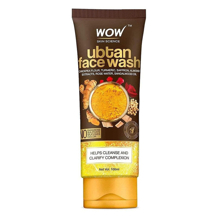 WOW Skin Science Ubtan Face Wash with Chickpea Flour Turmeric Moisturize Skin Help With Dryness 100ml