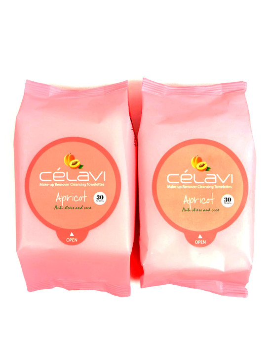 Celavi Makeup Remover Cleansing Wipes Removing Towelettes 2 Packs 60 Sheets Green Tea
