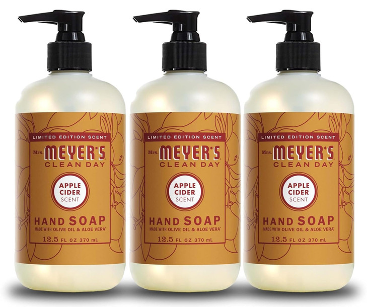 MRS MEYERS CLEAN DAY Hand Soap Apple Cider Made with Essential Oils 125 oz Pack of 3