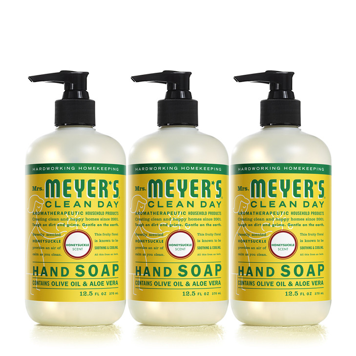 MRS MEYERS CLEAN DAY Hand Soap Made with Essential Oils Biodegradable Formula Honeysuckle 125 fl oz Pack of 3
