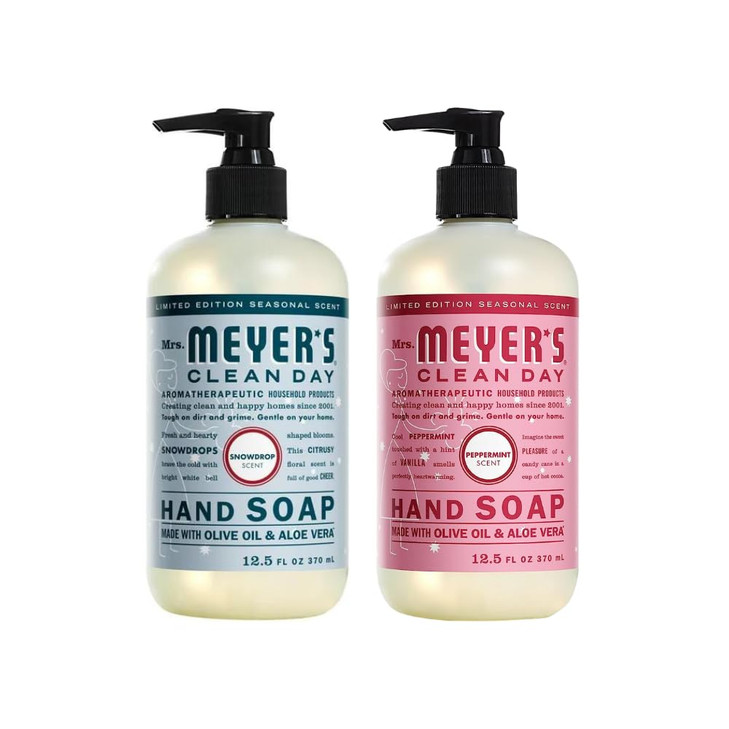 Mrs MEYERS CLEAN DAY Hand Soap Variety Snow Drop Peppermint