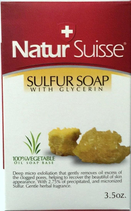 Natur Suisse Jabon De Azufre Sulfur Soap 35 oz With Glycerin