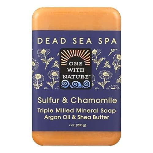 One With Nature Bar Soap Chamomile and Sulfur 7 Ounce