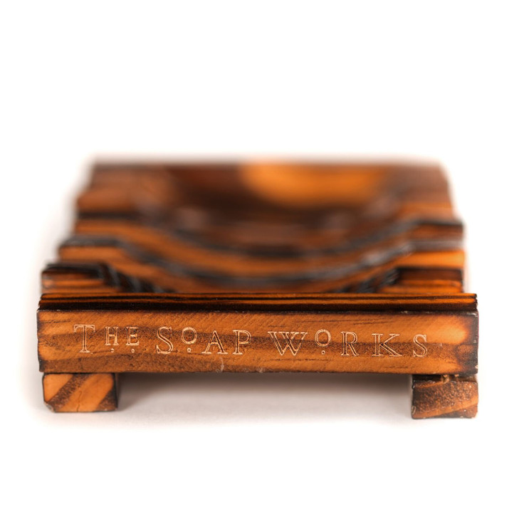 Soap Works Emu Oil Bar Soap 8Count with Free Soap Works Natural Wood Soap Dish