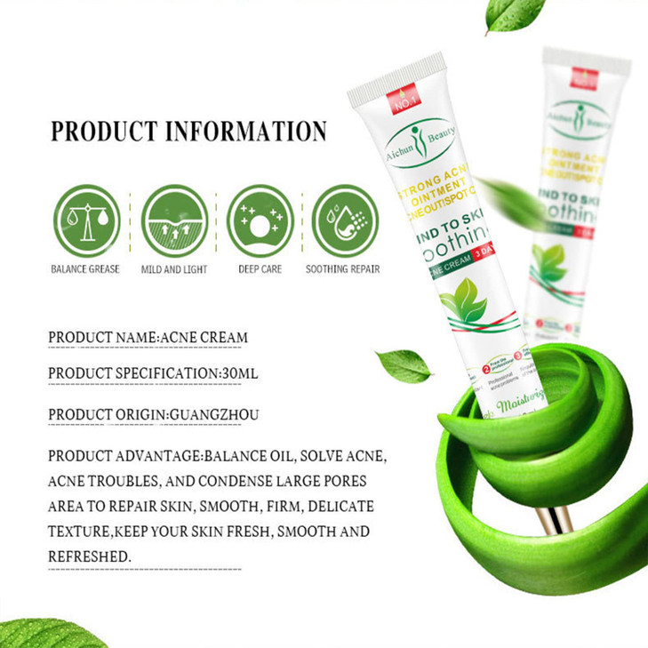 AICHUN BEAUTY Face Acne Cleaning Cream Skin Care Remove Repair Comedone Pimple Acne Face Acne Cream 30ml10floz
