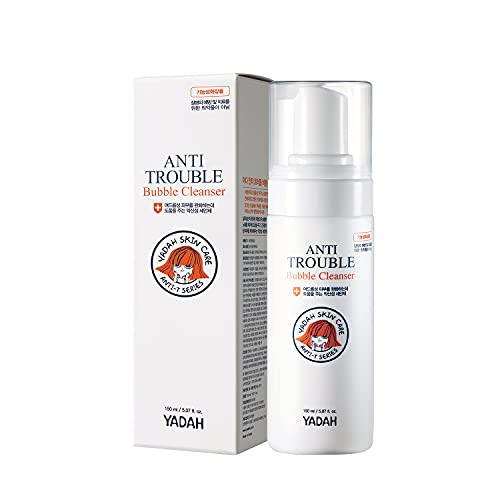 YADAH Anti Trouble Bubble Cleanser 507 Ounce Facial Cleanser with Salicylic Acid for Acne Vegan Skincare for Sensitive S