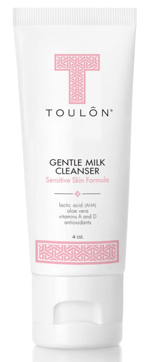 TOULON Gentle Milk Cleanser Face Wash for Dry Sensitive Skin Mild Facial Cleanser with AHA Lactic Acid Aloe Vera Antioxi