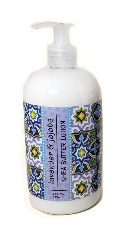 Greenwich Bay Trading Company Garden Collection Bundle Lavender Jojoba 16 Ounce Shea Butter Lotion 16 Ounce Hand Soap