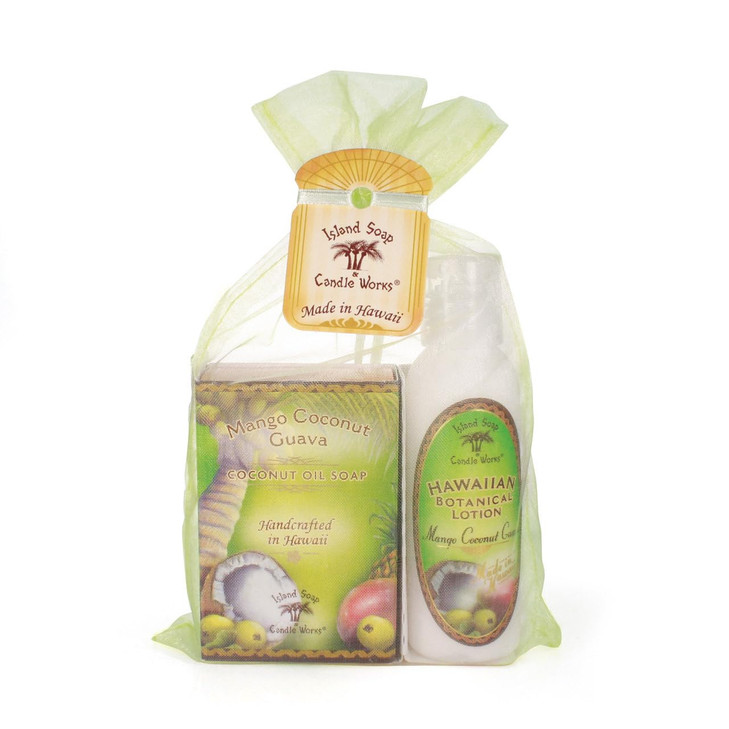 Island Soap Candle WorksSoap and Lotion Organza Set Mango Coconut Guava