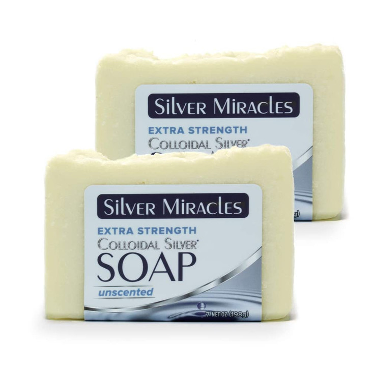 Silver Miracles Extra Strength Colloidal Silver Soap Two Pack