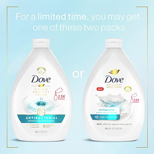 Dove Antibacterial Hand Wash Care Protect Pack of 3 Protects Skin from Dryness Moisturizers More Than The Leading Ordina