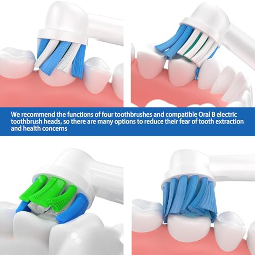 AOBAMA Replacement Toothbrush Heads Fits Oral B Braun for Precision/Precision Clean PRO/Sensitive/Cross Clean Replacement Brush Heads (BALCK-8-A, Med online at globaldelivered