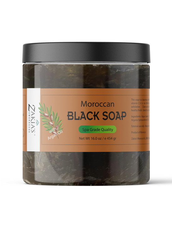 Zakias Morocco Moroccan Black Soap Beldi Olive Soap Argan Oil Unscented 100 natural Body Scrub Pure Natural Purifying Cl