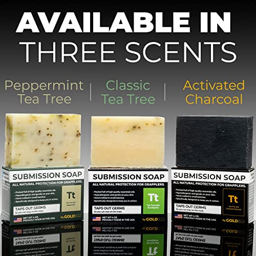 Premium Tea Tree Oil Soap USA Made Bar Soap for BJJ Jiu Jitsu Wrestling and Grappling 5Pack of 4 Ounce Soap Bars Classic