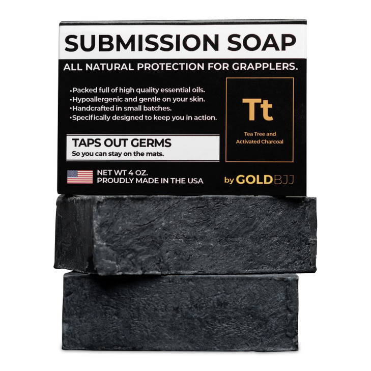 Premium Tea Tree Oil Soap USA Made Bar Soap for BJJ Jiu Jitsu Wrestling and Grappling 2Pack of 4 Ounce Soap Bars Activat