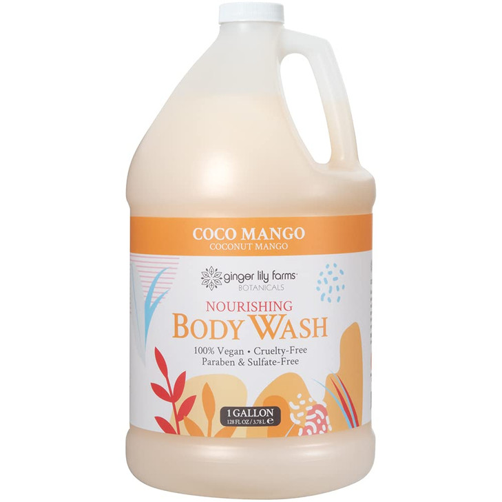 Ginger Lily Farms Botanicals Nourishing Body Wash Coco Mango 100 Vegan CrueltyFree Coconut Mango Scent 1 Gallon 128 fl o