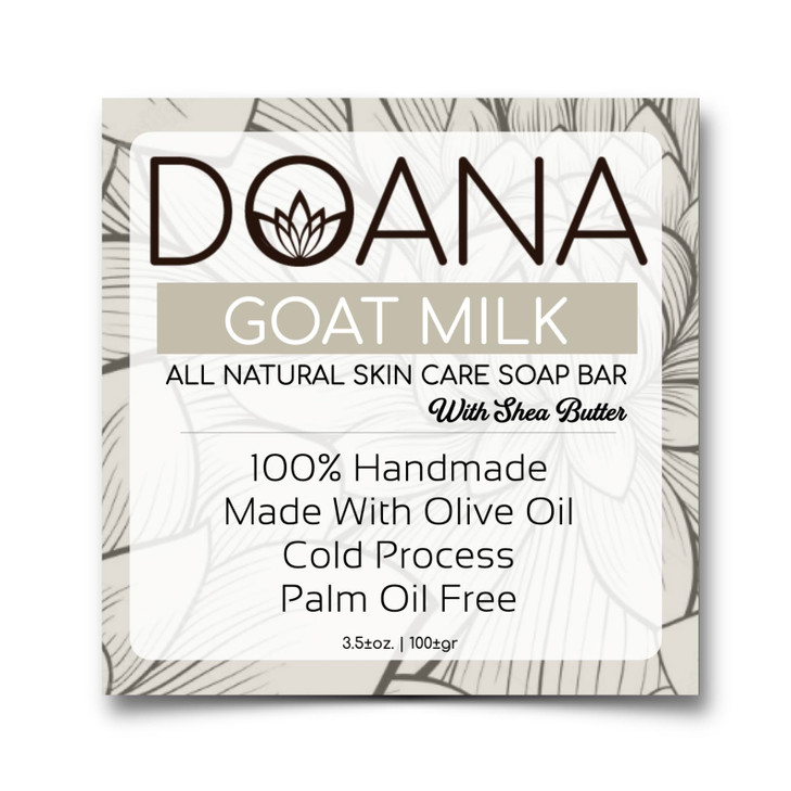 Goat Milk Soap Bar With Olive Oil and Coconut Oil Palm Oil Free Anti Aging Effect Cleans Dead Skin Cells and Renews Skin