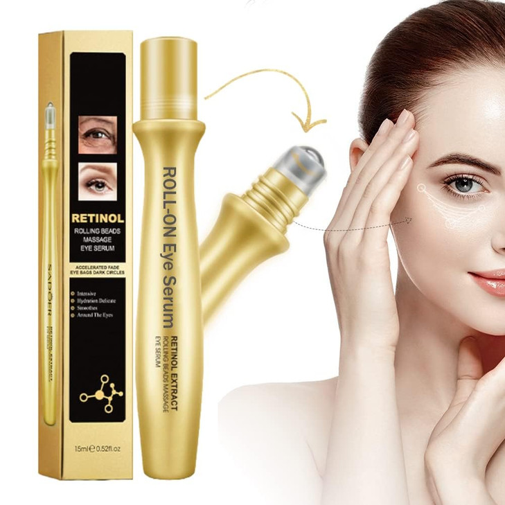 Peptide Under Eye Roller Serum With Roller Balls For Dark Circles And Puffiness | Massage Ball Cream for Fine Lines and Wrinkles | Hydrates Brightens online at globaldelivered