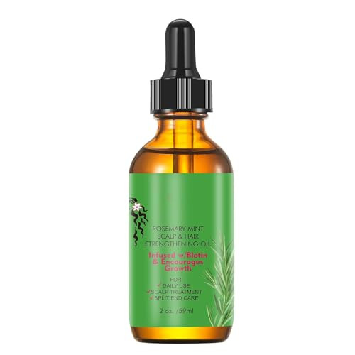 Rosemary Hair Growth Oil and Serum - Dry Scalp Treatment, Hair Thickening Products for Women, Hair Loss Essential Oils for Diffuser (2OZ)