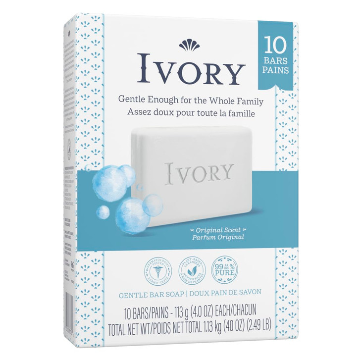 Ivory Clean Original Bar Soap 4 Ounce 10 Count Pack of 2 Total 20 Bars