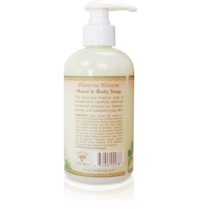 Island Soap Candle Works Botanical Liquid Hand Soap Vegan Hand Soap for Men and Women Luxury Skincare for Bathroom Hawai