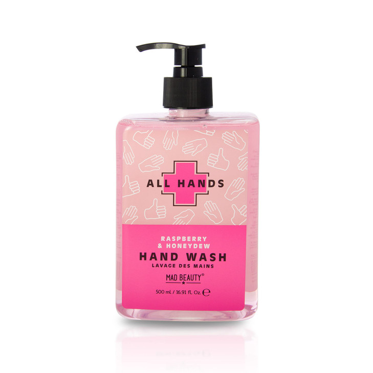 MAD Beauty All Hands Hand Wash 500 ml Raspberry Honeydew Hydrating Gel Hand Soap Uplifting Burst Every Time You Wash Sui