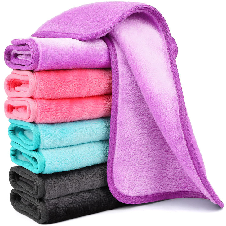 HealAge 8 Pack Makeup Remover Cloth13x7 Inch Reusable Makeup Remover Towels Ultra Soft Microfiber Face Cloth Reusable Fa