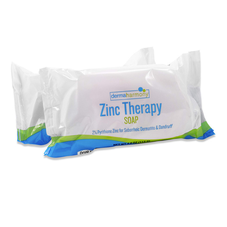 Dermaharmony Set of 2 2 Pyrithione Zinc ZnP Bar Soap 4 oz Crafted for Those with Skin Conditions Seborrheic Dermatitis D