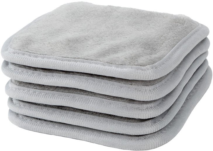 ST INC Reusable Makeup Remover Wipes Microfiber Face Cloths for Washing Makeup and Oil from Skin Travel Essentials Grey