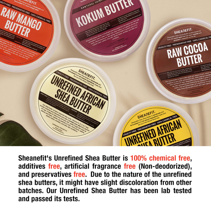 Sheanefit Raw Unrefined African Shea Butter Natural Body Butter Soft Smooth Daily Moisturizer For Face Body Ivory 16oz P