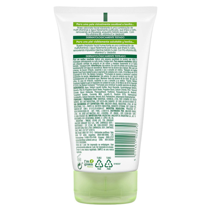Simple Moisturizing Facial Wash 5 Ounce Pack of 3