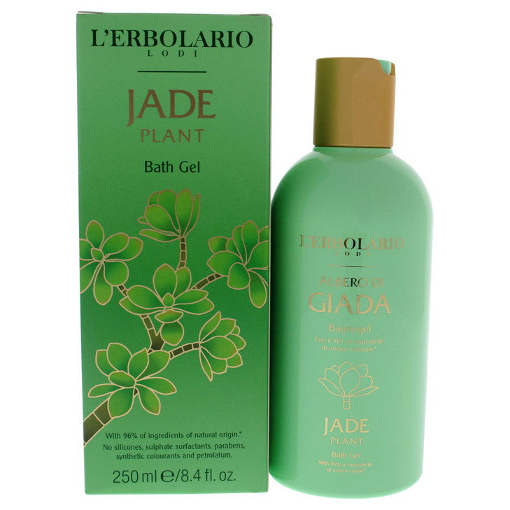 LErbolario Jade Plant Bath Gel Green And Floral Fragrance Gentle Formula Has Effective Moisturizing And Protective Prope