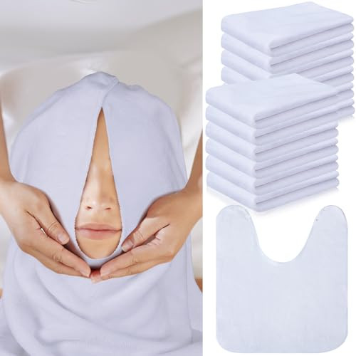 VitalCozy 12 Pieces Facial Towels Split Design Soft Esthetician Towels Removing Spa Microfiber Face Cloth for Home Salon