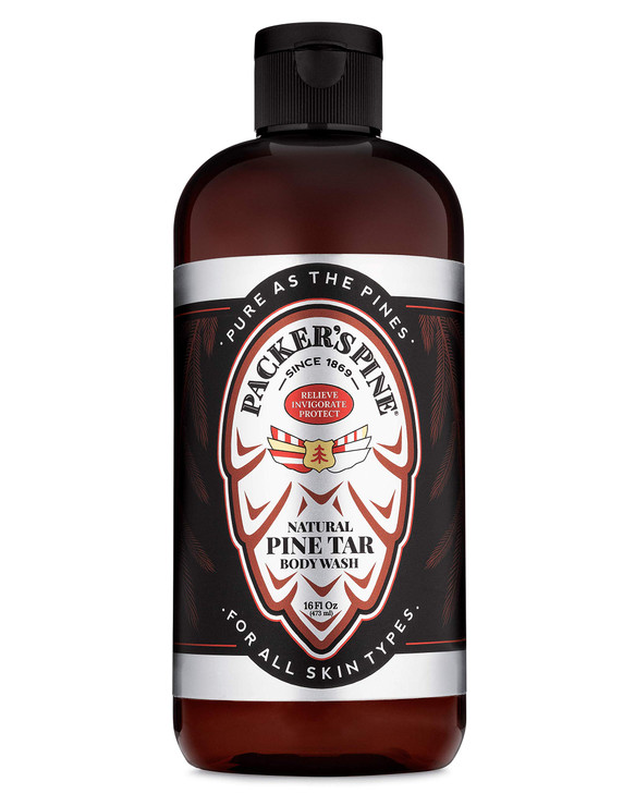 Packers Pine Tar Body Wash Soothing Mens Shower Gel For Psoriasis Relief Made With Natural Pine Tar and Pine Oils Parabe