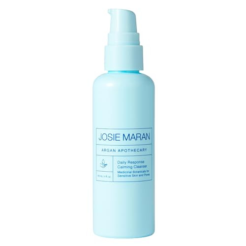 Josie Maran Argan Apothecary Daily Response Calming Facial Cleanser Gentle Exfoliating Face Wash for Pores Sensitive Ski