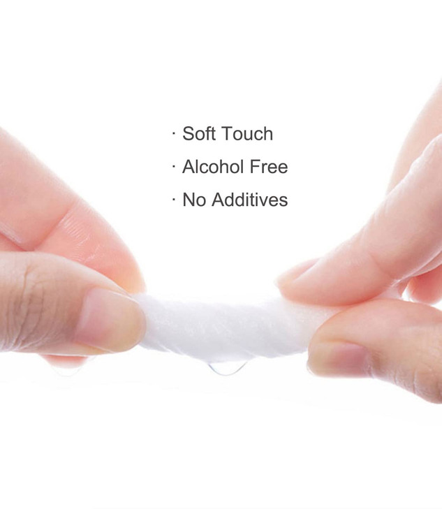110ct HUNWEY Saline Wipes Cleansing Face Eye Wound Aftercare Swabs Unscented for Baby Aldult Travel Individual Packet