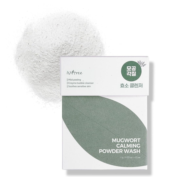 ISNTREE Mugwort powder wash 1g 003oz x 25ea Mild peeling Enzyme bubble cleanser Soothes sensitive skin