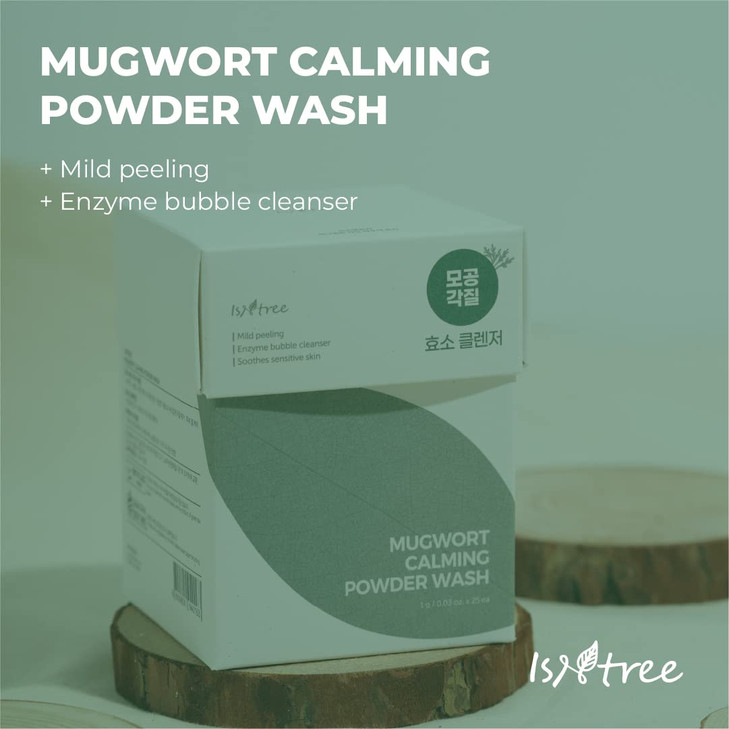 ISNTREE Mugwort powder wash 1g 003oz x 25ea Mild peeling Enzyme bubble cleanser Soothes sensitive skin