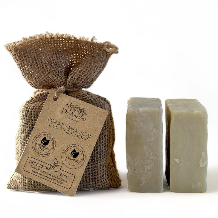 DrAncient Donkey Milk Soap Goat Milk Soap Organic Natural Traditional Handmade Antique Absolutely No Chemicals