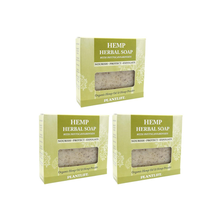 Plantlife Vegan Hemp 3Pack Soap Bar Moisturizing and Soothing Soap for Your Skin Hand Crafted Using PlantBased Ingredien