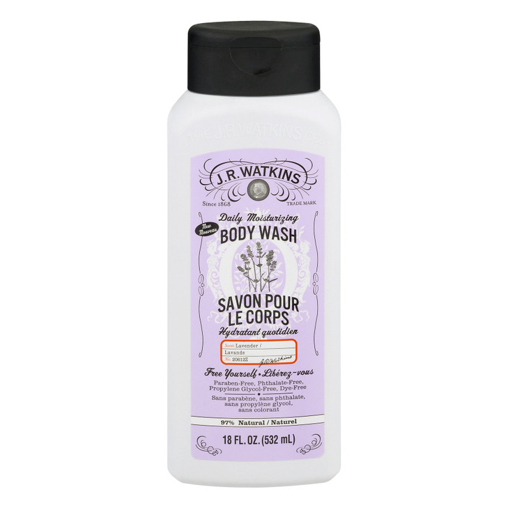 J R Watkins Body Wash Lavender 18 fl oz 532 ml