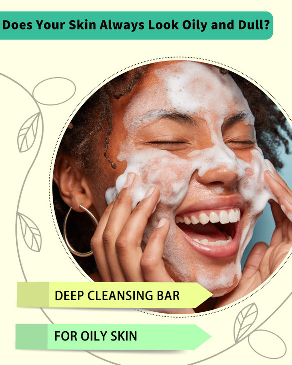 SAPHUS Face Wash Bar Facial Cleansing Bars Balancing Face Soap Cleanser with Amino Acids Jojoba Oil for Gentle Exfoliati