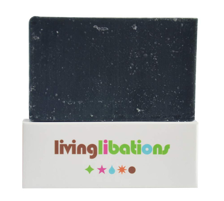 LIVING LIBATIONS Organic Cleansing Charcoal Soap Bar Natural Wildcrafted Vegan Clean Beauty 42 oz 120 g
